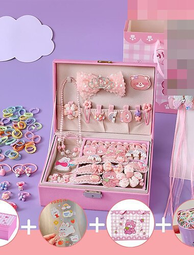  Koreanische Version High-End-Haarschmuck für Kinder, Geschenkbox-Set für Mädchen, Prinzessin-Haarkarte, Mädchen-Kopfbedeckung, Babyschmuck, Geburtstagsgeschenk