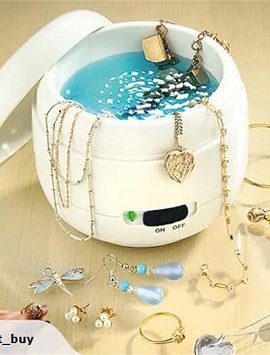 Machine professionnelle de nettoyage de bijoux à ultrasons, pour nettoyer les lunettes, montres, bagues, prothèses dentaires, pour femmes, filles et adolescentes