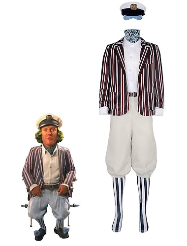  Charlie und die Schokoladenfabrik Wonka Oompa Loompa Cosplay Kostüm Outfits Cosplay Film Cosplay for Herren Erwachsene Karneval Maskerade