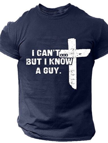  Herren Glaube T Shirt T-Shirt Baumwolle Kurzarm Grafik Hemd Schwarz Weiß Rote Bequemes T-Shirt Sport im Freien Ferien Modedesigner-Kleidung
