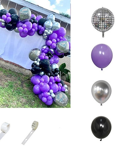 80s en 90s Thema Ballonnenketting Set Boog Disco 4D Radio Ballon Retro Feest Decoratie Kerstcadeau