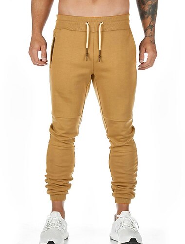  Herren Jogginghose Jogger Hose Hosen Trainingshose Jogginghose Outdoor Athlässigkeit Täglich Sport Schnelltrocknend Weich Komfortabel Tasche Kordelzug Elastische Taille Glatt In voller Länge Modisch
