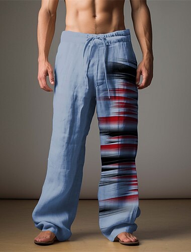  Ανδρικά Συνδυασμός Χρωμάτων Casual παντελόνι Παντελόνια Φαρδύ παντελόνι Μεσαία Μέση Βίντατζ ΕΞΩΤΕΡΙΚΟΥ ΧΩΡΟΥ Streetwear Καθημερινά Ρούχα Φθινόπωρο & Χειμώνας Μπλε Πράσινο Γκρίζο