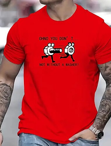  Herren Cartoon Buchstabe T Shirt T-Shirt 100% Baumwolle Kurzarm Grafik Hemd Schwarz Weiß Rote Bequemes T-Shirt Sport im Freien Ferien Modedesigner-Kleidung