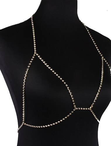  Halsketten Körper-Kette / Bauchkette Para Cuerpo Elegant und luxuriös Glanz Sexy Aleación Für Scheibe Cosplay Karneval Damen Modeschmuck Modeschmuck