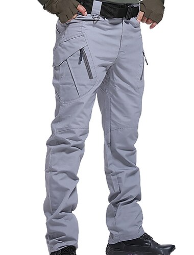  Herre Militærbukser Cargo bukser Kampbukser Taktiske bukser Turbukser Knapper Multi lomme Rett ben عادي Komfort Anvendelig Avslappet Daglig Ferie Sport Mote Svart Grønn