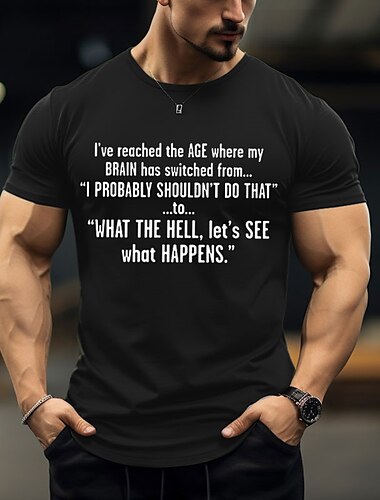  Herren Buchstabe T Shirt T-Shirt 100% Baumwolle Kurzarm Grafik Hemd Schwarz Weiß Dunkelgrau Bequemes T-Shirt Sport im Freien Ferien Modedesigner-Kleidung