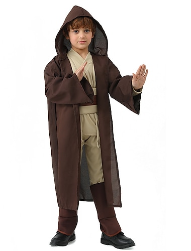  Obi wan kenobi Jedi Knight Cosplay-kostym Kläder Kostym Cosplay Film-cosplay for Pojkar Barn Karnival Maskerad