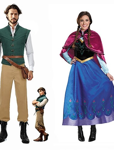  couples congelés princesse anna prince hans costume conte de fées cosplay costume tenues hommes femmes film cosplay fête cosplay halloween carnaval mascarade