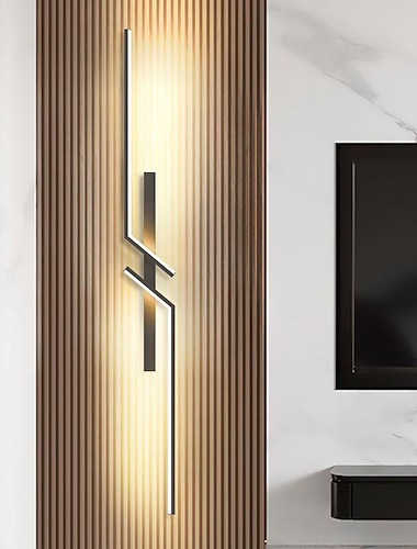  fekete led fali lámpa modern fém lineáris falra szerelhető lámpa beltéri led fali lámpa világítás hosszú csíkos kivitelű beltéri fali lámpa nappaliba hálószoba veranda folyosó fürdőszoba