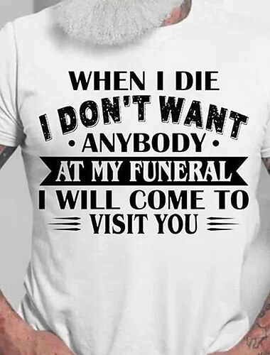  Voor heren Brief T-shirt 100% katoen Korte mouw Grafisch Shirt Zwart Wit Donker Grijs Comfortabel T-shirt Buitensporten Feestdagen Modeontwerper kleding