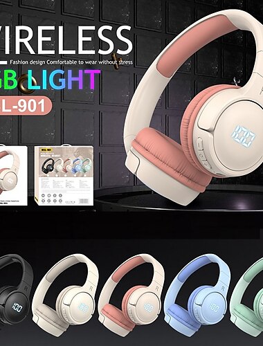  MSL-901 Gaming-headset Over het oor Bluetooth 5.3 Sportief Stereo Snellader voor Apple Samsung Huawei Xiaomi MI Yoga Fitness Sportschooltraining Mobiele telefoon Reizen en entertainment PlayStation
