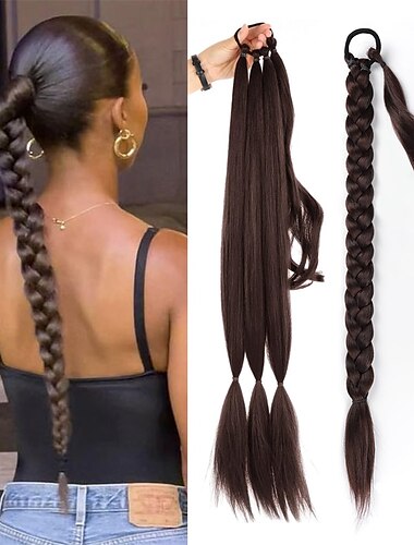  A cordoncino Code Soffice / Naturale / Facile da indossare Capelli sintetici Pezzo di capelli Estensione capelli Liscio 81 cm Da sera / Festa / Serata / Da tutti i giorni