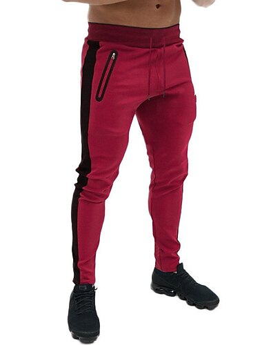  Herren Hose Hosen Trainingshose Jogginghose Outdoor Athlässigkeit Täglich Sport Weich Komfortabel Tasche Kordelzug Elastische Taille Farbblock In voller Länge Modisch Brautkleider schlicht