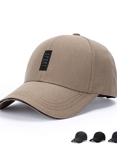  Unisex Basebollkeps Solhatt Svart Mörk marin Polyester Mode Ledigt Minimalism Utomhus Semester Slät Justerbara Solskyddskräm Mode