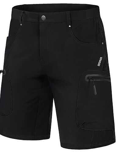  Herren Cargo Shorts Kurze Hosen Kurze Hose für Wanderer Sport Ausgehen Wochenende Atmungsaktiv Schnelltrocknend Laufen Bequem Patchwork Elastische Taille Glatt Knielänge Gymnastik Sportkleidung