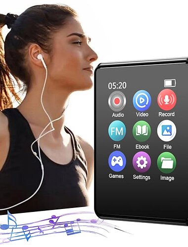  портативный mp3-плеер Bluetooth Hi-Fi стерео музыкальный плеер 1,8-дюймовый сенсорный экран mp3-плеер студенческий Walkman мини воспроизведение видео mp4