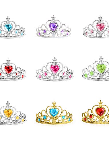  rondom 9 stuks meisje haarband kroon hoofdband kinder haaraccessoires halloween ijs en sneeuw prinses kroon hoofdband scepter baby