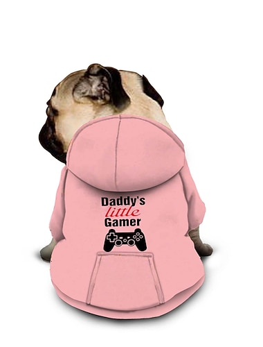  Собаки Коты Толстовка с капюшоном для домашних животных Графика Мода На каждый день на открытом воздухе На каждый день Зима Одежда для собак Одежда для щенков Одежда Для Собак Дышащий Розовый Костюм
