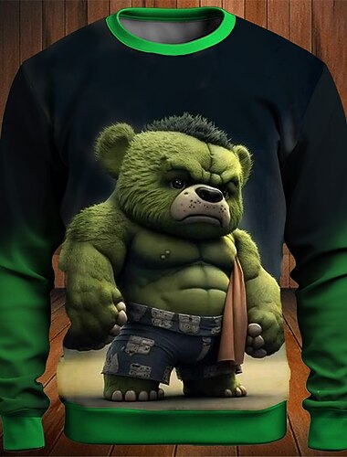  Pánské Grafika Komiks Barevné bloky Mikiny Svetrová mikina Dlouhý rukáv Mikina Tričkový Módní Denní Na běžné nošení 3D tisk Dovolená Jdeme ven Streetwear Tisk Jaro & podzim