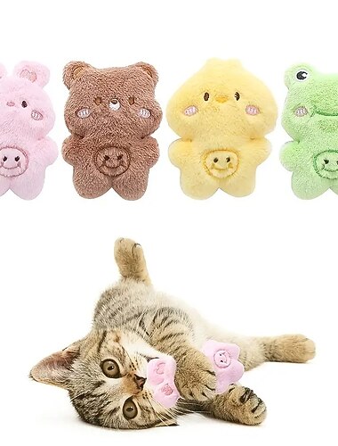  Giochi morbidi Peluche Giocattolo interattivo Giocattolo Squeak Giocattolo con erba gatta con Duraturo Rilascio di pressione Addestramento di animali domestici Giocattolo da dentizione Giocattolo per