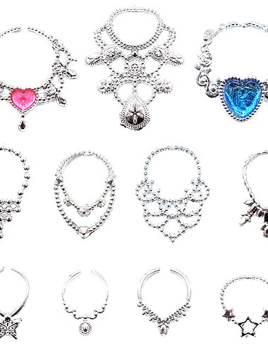  rondom 50 sets 15 optionele 11 inch poppenspeelgoed gegalvaniseerde ketting accessoires oorbellen armbanden en oorbellen