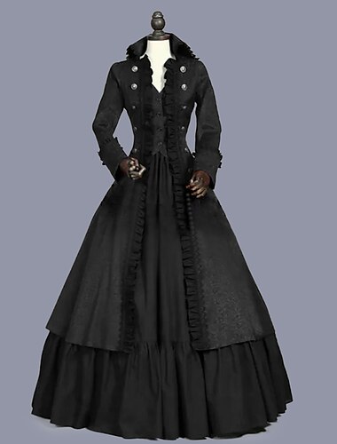  Rétro Vintage Victorienne Édouardien Robe Jupe Veste Princesse Mariée Femmes Mascarade Théâtre Événements Dickens Carnaval de Venise Adulte Robe
