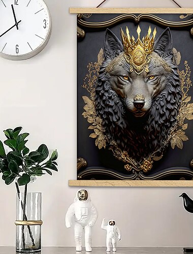  Schwarze Glod-Tierposter mit Aufhänger, Wandkunst, Leinwanddrucke, Malerei, Heimdekoration, Dekor, gerollte Leinwand, ohne Rahmen