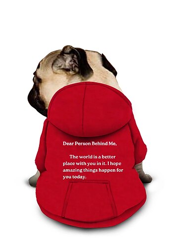  Собаки Коты Толстовка с капюшоном для домашних животных Графика Цитаты и выражения Мода На каждый день на открытом воздухе На каждый день Зима Одежда для собак Одежда для щенков Одежда Для Собак