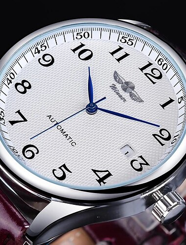  Automatische Mechanische Uhr für Herren - Mode Casual Business Armbanduhr mit Leuchtendem Kalender