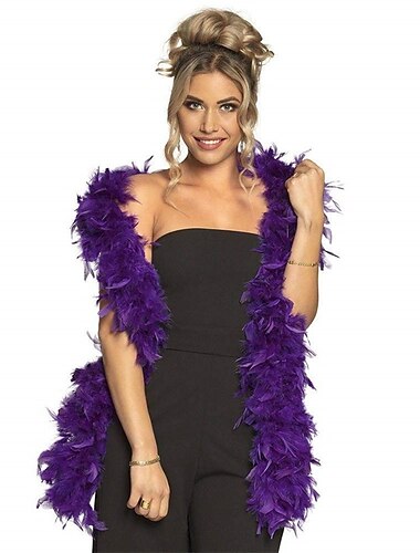  boland deluxe feather boa 70 אינץ' אביזרי לבוש לצעיף נוצות הודו