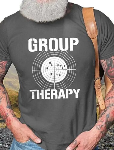  男性用 レタード ダーツ Tシャツ ティートップ コットン 半袖 グラフィック シャツ ブラック アーミーグリーン ダークブルー 快適なTシャツ スポーツ・アウトドア 祝日 ファッションデザイナーの衣類