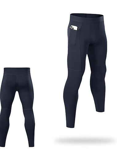 Herren Sportliche Hosen Leggings GYM-Hose Sporthose Outdoor Athlässigkeit Täglich Sport Atmungsaktiv Schnelltrocknend Weich Hochelastisch Tasche Glatt In voller Länge Modisch Brautkleider schlicht