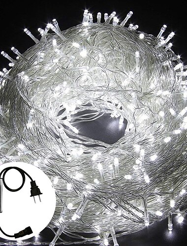  50 m/100 m wasserdichte Lichterkette für den Außenbereich, 8 Modi, wasserdichte Lichterkette mit Eisengehäuse für Weihnachtsfeste&amp;Parteien