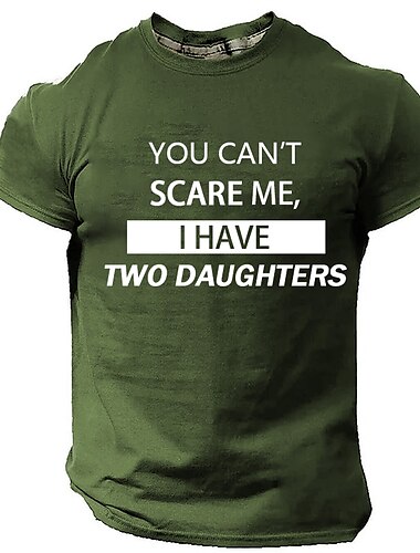  Voor heren Grafisch Brief Karakter & Slogan Korte mouw T-shirt 3D-afdrukken Strakke ronde hals Overhemd Dagelijks Buiten Casual Feest Casual Feestdagen Zwart blauw Groen Lente zomer Kleding Normaal S
