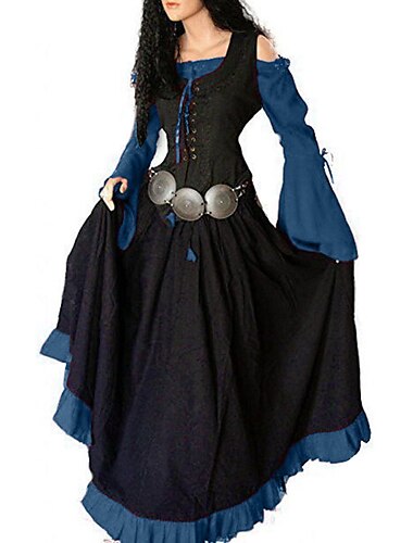  Mittelalterlich Renaissance Cocktailkleid Cosplay Kostüm Abschlussballkleider Ren Faire Wikinger Outlander Übergrössen Damen Keltisch Halloween Karneval Maskerade Party LARP Renaissance-Messe