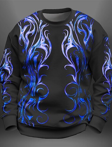  Men's Graphic Totem Sweatshirts Golf Pullover Sweatshirt Long Sleeve Sweatshirt Crew Neck Fashion Daily Casual 3D Print Vacation Holiday Going out Print Spring &  Fall