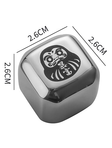  Eiswürfel aus Edelstahl 304 zum schnellen Einfrieren von ausländischen Spirituosen, Bier, Whiskey, Eis, Tatar-Set, Bar und Haushalts-Eiswürfel aus Metall, Valentinstag für ihn