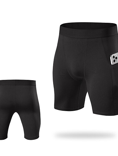  Herren Sportliche Shorts Kompressionsshorts Kurze Sporthose Kurze Sporthose Sport Shorts Ausgehen Wochenende Atmungsaktiv Schnelltrocknend Hochelastisch Elastische Taille mit handytasche Glatt Kurz
