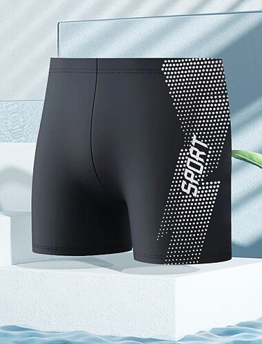  Herren Boardshorts Badeshorts Bademode Strand Schwimmbad Atmungsaktiv Schnelltrocknend Elastische Taille Punkt Kurz Sport Brautkleider schlicht Sportkleidung Weiß Rote Mikro-elastisch