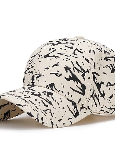  Unisex Cap Basecap Sonnenhut Schwarz Weiß Polyester Mode Brautkleider schlicht Minimalismus Outdoor Urlaub Graphic Graffiti Einstellbar Sonnenschutz Modisch
