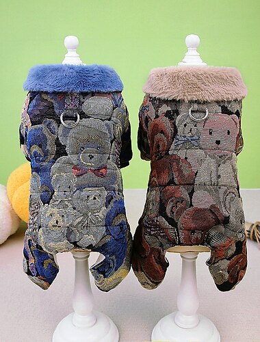  Cachorros Gatos Casacos Jaqueta Moda Estilo bonito Inverno Quente Macio Lavável Confortável Ao ar livre Esportes Roupas para cães for Bichon Frise Poodle Pomerânia Animais de Pequeno Porte Borboleta