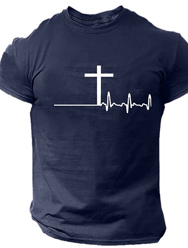  Hombre Fe Camiseta Camiseta superior Algodón Manga Corta Gráfico Camisa Negro Blanco Rojo Camiseta cómoda Deporte Festivos Ropa de diseñador de moda