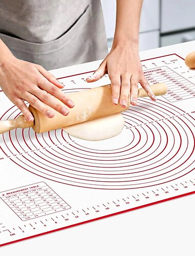  Silikon-Backmatte, Teigrollen, Knetpad, Küche, Crêpes, Pizzateig, Antihaft-Pfanne, Gebäckmatte