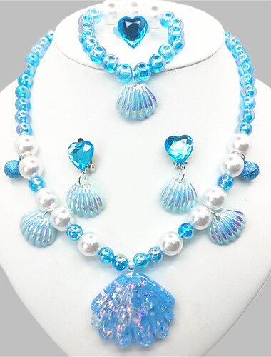  festivalprestaties rekwisieten prinses jurk accessoires set zeemeermin gekleurde sieraden meisjesjurk accessoires kinderen