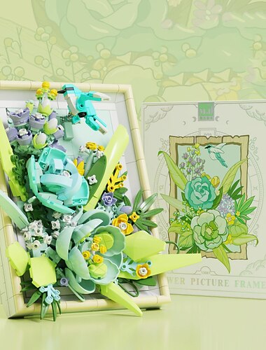  Frauentagsgeschenke, kreatives 3D-Rosenbündel, ewige Blumenrahmen, Bausteine, DIY-Desktop-Dekoration, Puzzle-Spielzeug für Kinder, Mädchen, Weihnachtsgeschenke, Muttertagsgeschenke für Mama