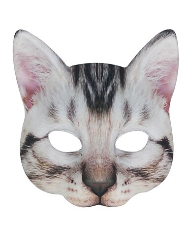  Karnevals-Make-up-Ball, digital bedruckte Tier-Katzenmaske
