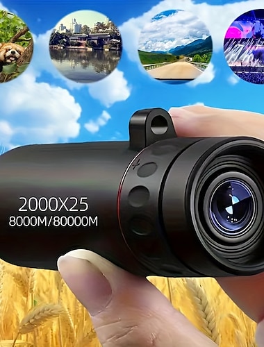 2000x25 10X HD Magnification Monocular 3.6 Inch High Power Telescope - Perfect Photo Gift