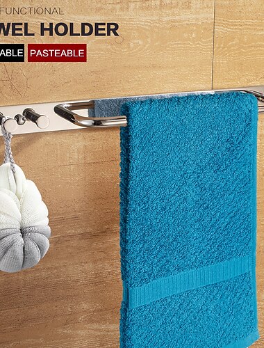  Barre porte-serviette / Crochet à Peignoir / Etagère de Salle de Bain Nouveau design / Auto-Adhésives / Adorable contemporain / Moderne Acier inoxydable / Acier à basse teneur en carbone / Métal 1 pc