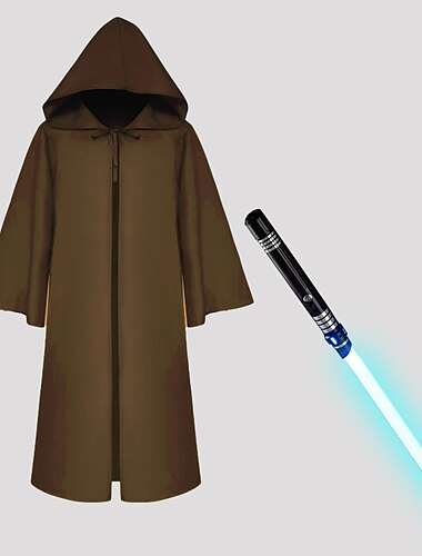  Obi Wan Kenobi Jedi Ritter Cosplay Kostüm Outfits Kostüm Cosplay Film Cosplay for Herren Jungen Erwachsene Kinder Teenager Karneval Maskerade